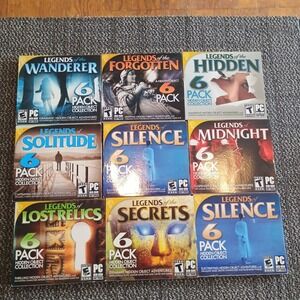 Legends Hidden Object 6-Pack PC Game Bundle Lot of 9 Silence Wanderer Midnight